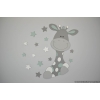 Houten muursticker - Giraf Zazu met sterren/bloemen - jadegroen (naam optioneel) (60x60cm)